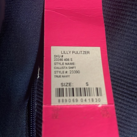 NWT Lilly Pulitzer Navy Callista High Collar Shift Dress true navy size small - Picture 14 of 14